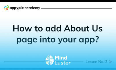 How to add About us page into your app Lesson 02