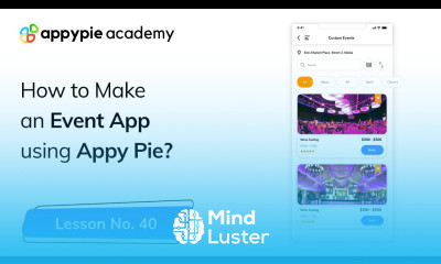 How to make an event app using Appy Pie Lesson 40