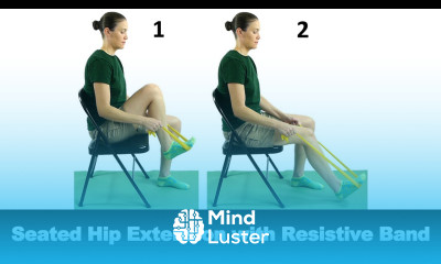 Seated Hip Extension with Resistive Band Ask Doctor Jo