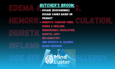 Butcher s Broom Extract Supplement Dosage Side Effects