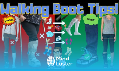 Walking Medical Boot Tips Shoe Leveler for Sprained or Broken Ankles