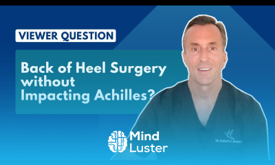 Can You Do a Back of Heel Bump Surgery Without Impacting The Achilles Ask Dr Moore