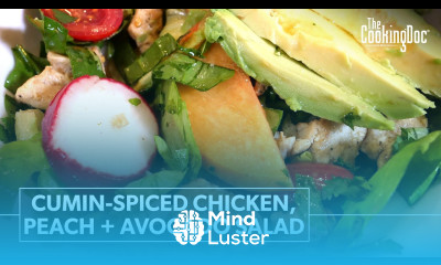 Learn to make a perfect chicken peaches and avocado salad easy dressing