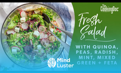 Healthy Quinoa Side Dish Fresh Mint Feta Peas The Cooking Doc