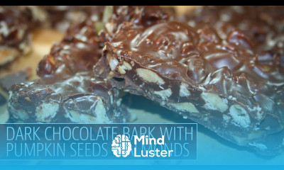 Chocolate Bark with Pumpkin Seeds Almonds THE COOKING DOC