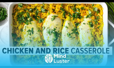 TURMERIC CHICKEN AND RICE CASSEROLE easy healthy dinner recipe