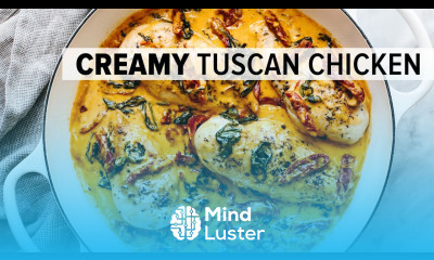 This CREAMY TUSCAN CHICKEN is a wow worthy dinner recipe with Mediterranean flair