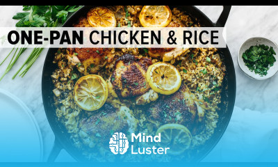 CHICKEN RICE easy healthy one pan recipe