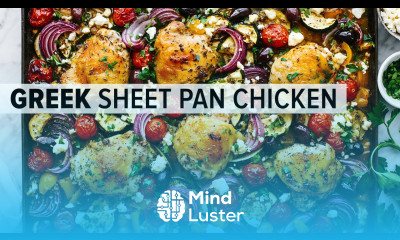 SHEET PAN CHICKEN DINNER loaded with Greek Mediterranean flavors