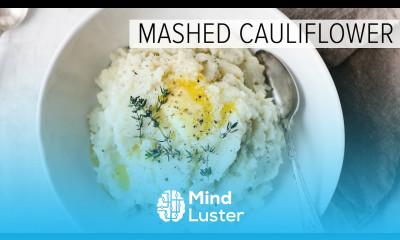 CAULIFLOWER MASHED POTATOES with garlic herbs low carb mashed cauliflower