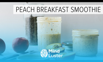 PEACH BREAKFAST SMOOTHIE with chia best breakfast smoothie