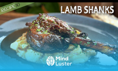 Braised Lamb Shanks with roasted garlic