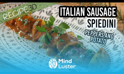 Italian Sausage Spiedini skewer with peppers and potato