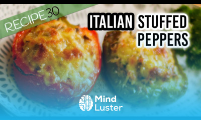 Italian stuffed peppers with cheese and herbs