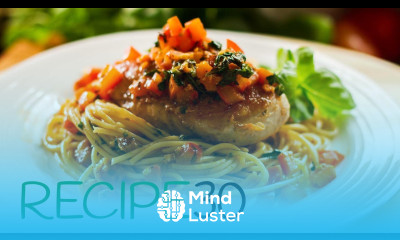 Garlic Basil Chicken Breasts with Spaghetti