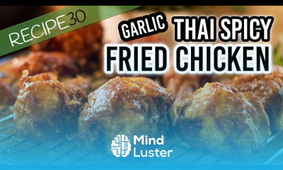 Fried Chicken Crispy Spicy Garlic Thai style Street food at home