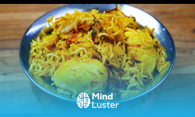 Spicy Hyderabadi Egg Dum Briyani Delicious Lunch