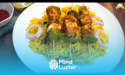 Paneer Shashlik With Saffron Rice Recipe