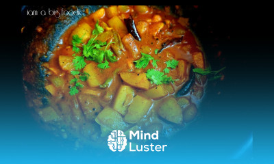 Village style potato garlic curry