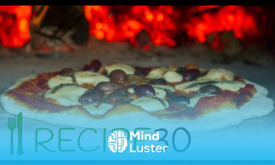 Sicilian pizza in woodfired oven