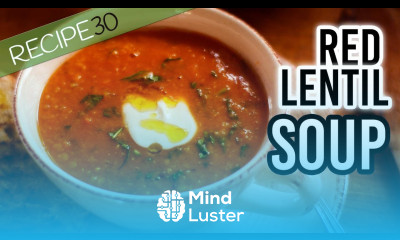 Red lentil Soup with spinach and Rustic Texture for the best comfort food