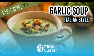Garlic Soup Italian style with crispy croutons