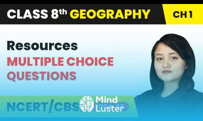 Resources Multiple Choice Questions Class 8 Geography Chapter 1 CBSE 2024 25