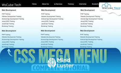 Responsive MEGA MENU Design Using HTML and CSS Step By Step
