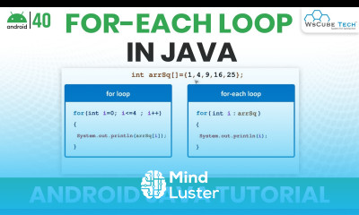For and For Each Loop in Java with Example Android Java Tutorial