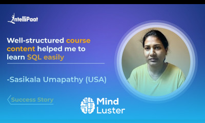 Intellipaat Reviews SQL Course UpSkilling Success Story Best Course Course Content Sasikala