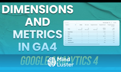 What are Dimensions and Metrics in Google Analytics 4 GA4 Dimensions and Metrics GA4Course