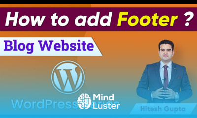 Learn How to Create Footer in WordPress Blog Website Tutorial How to ...