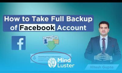 How To Take Backup Of Facebook Account Facebook Data Download Facebook Account Backup 2020