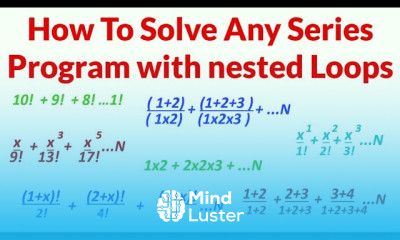 How to solve any sum of series program with nested loops