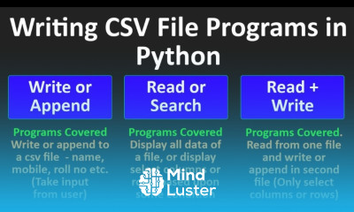 Practice programs on CSV File Handling in Python
