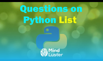 Exam questions on Python List