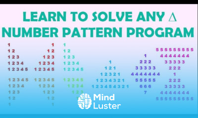 Learn How to solve any number pattern program in Java - Mind Luster