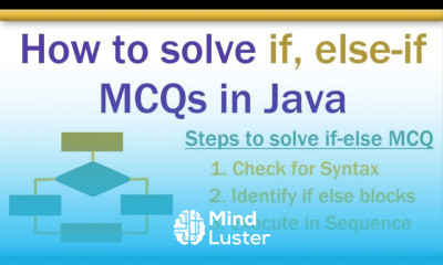 Learn How to solve MCQs on if else if in Java - Mind Luster image.