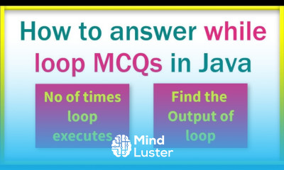 Learn How to Solve MCQ on while in Java - Mind Luster