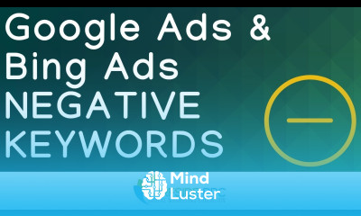 Google Ads Negative Keyword Tutorial Bing Ads AdWords Negative Keyword Lists and Match Types
