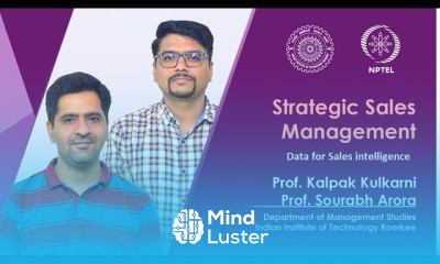 Lecture 28 Data for Sales intelligence Prof Kalpak Kulkarni