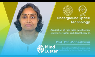 Lecture 31 Application of rock mass classification system Terzaghi s rock load theory 01