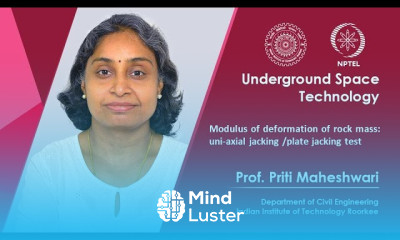 Lecture 39 Modulus of deformation of rock mass uni axial jacking plate jacking test