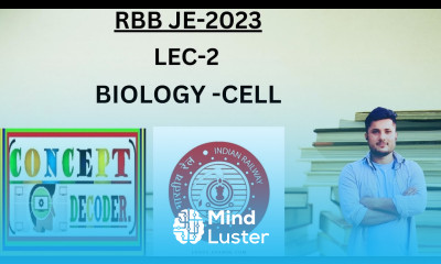 LEC 2 CELL BIOLOGY SCIENCE FOR RRB JE