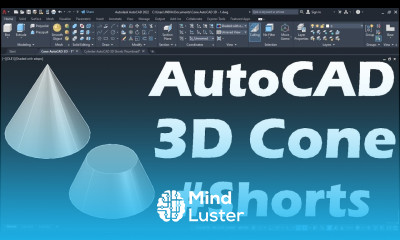 AutoCAD 3D Cone Frustum of Cone Shorts by CADCAMTutorials