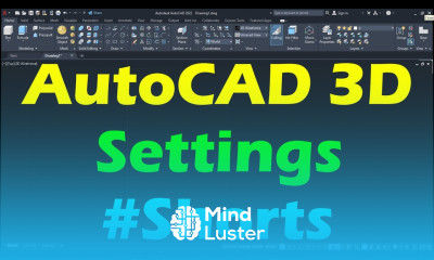 AutoCAD switch from 2D to 3D AutoCAD 3D Settings Shorts