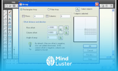 AutoCAD Tutorial Array Polar Rectangular