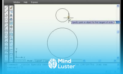 AutoCAD Tutorial Circle Command 3 Point 2 Point Tan Tan Radius Tangent Circles