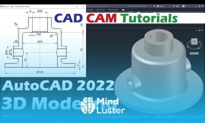 AutoCAD 2022 3D Modeling Practice Drawing AutoCAD 3D Revolve Command Practice