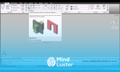 AutoCAD 3D Extrude Path Cut Command Tutorial AutoCAD 2010